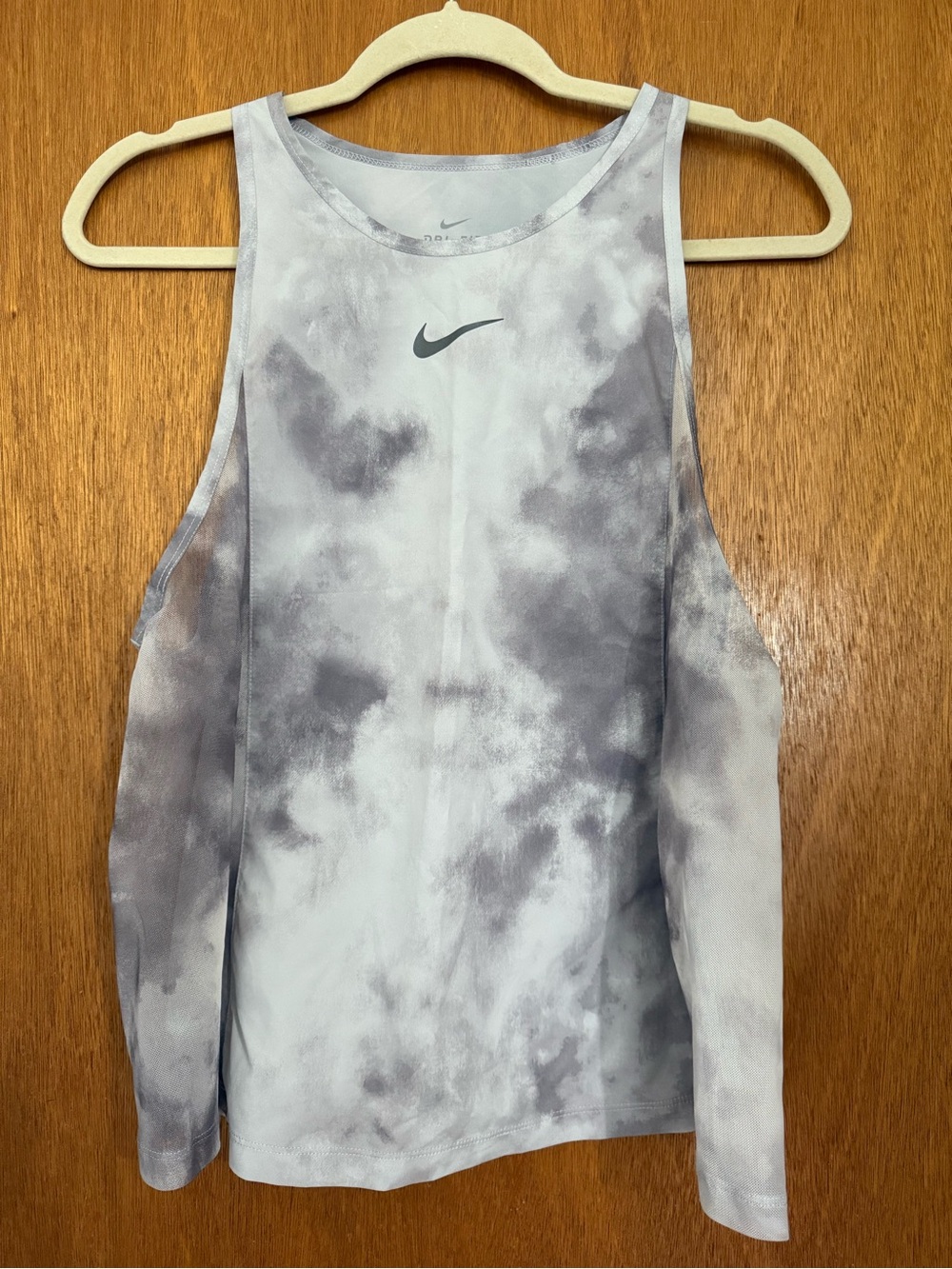 Nike Grey Tie-Dye Dri-FIT Tank Top Mesh Siding